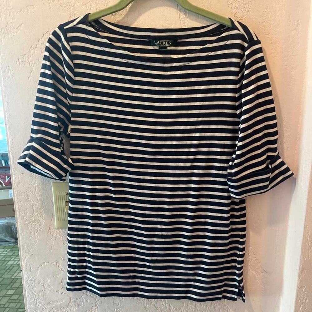 Ralph lauren white and navy Large